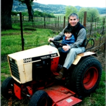 cameron and steve reynolds sitting on tractor
