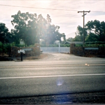 old photo of reynolds family winery gate during contruction