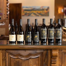 reynolds family wines on tasting room bar