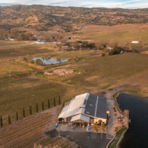 ariel photo of pond and reynolds family winery